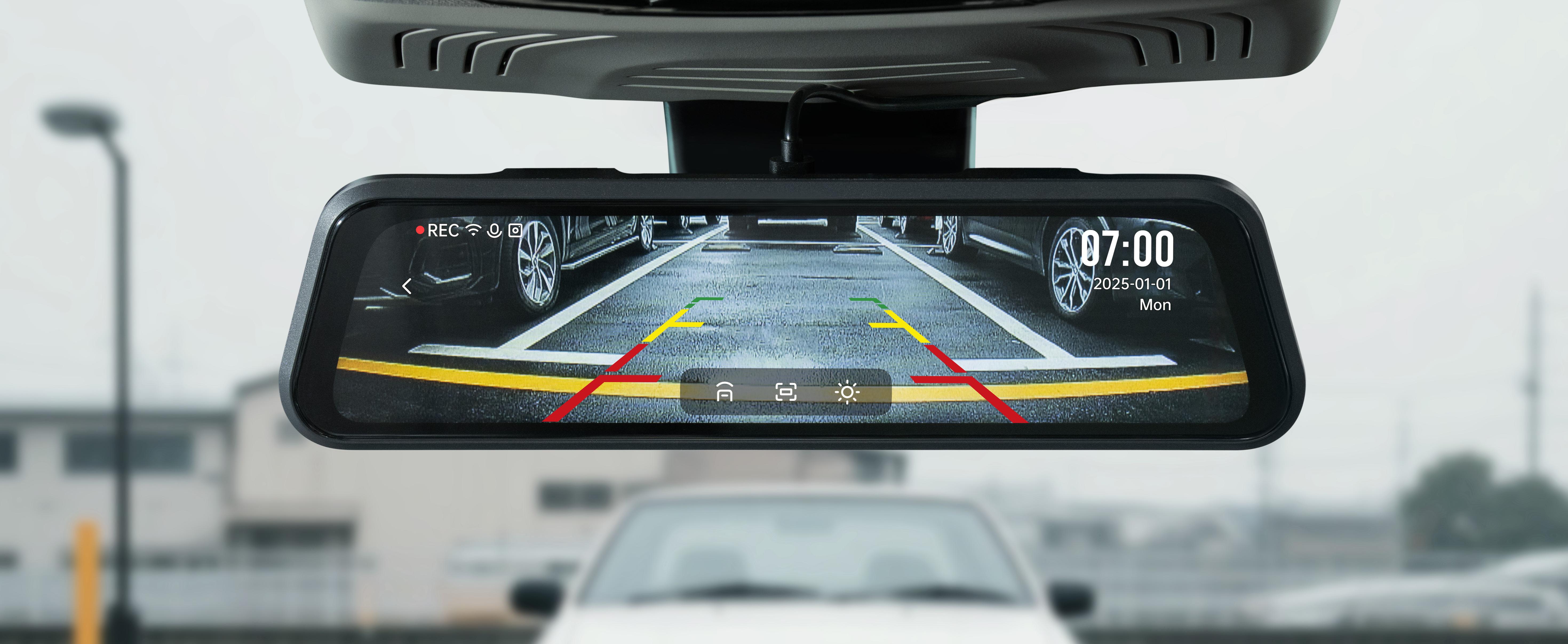 70mai s410 kamera do zrcátka asistenční parkovací čáry evtech_cz